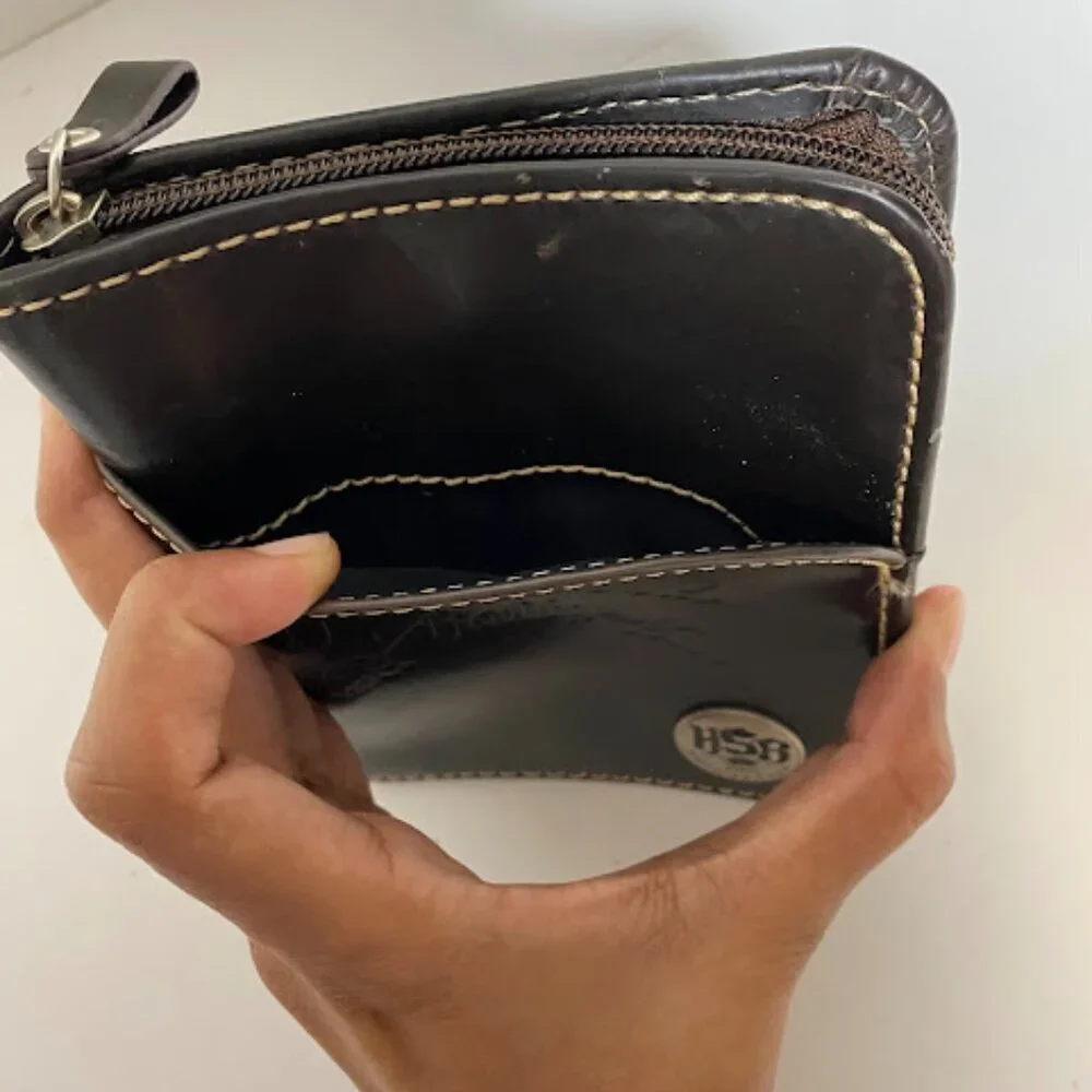 High Seas Rally Black Leather Bifold Trifold Wallet Organizer Passport Holder